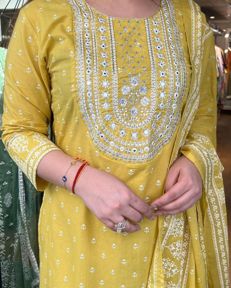 Beautiful Embroidered Suit With Dupatta