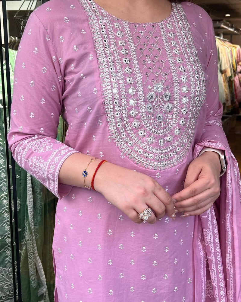 Beautiful Embroidered Suit With Dupatta