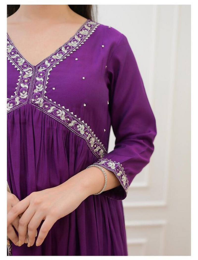 Elegant Traditional Suit With Dupatta