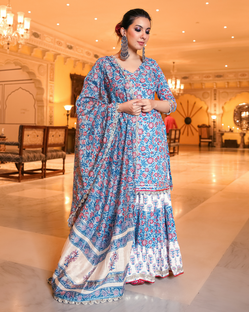 DESIGNER SHARARA SET WITH DUPATTA