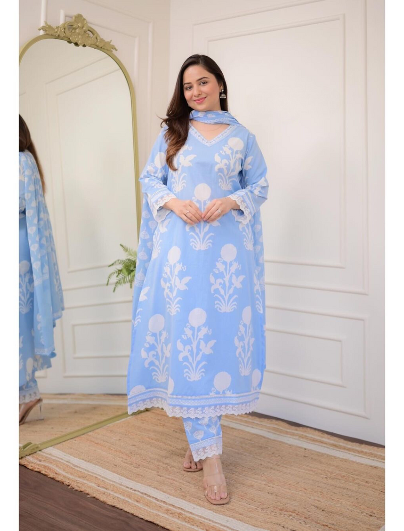 Elegant Lightweight Embroidered Suit With Dupatta