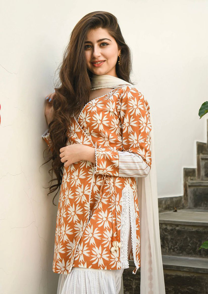 ANAGRAKHA PATTERN KURTI WITH SHARARA & DUPATTA