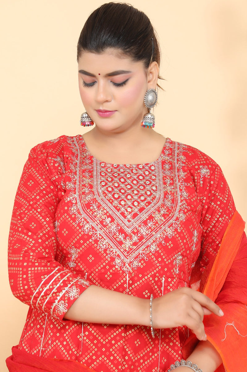 BEAUTIFUL ORANGE ANARKALI SHARARA SET