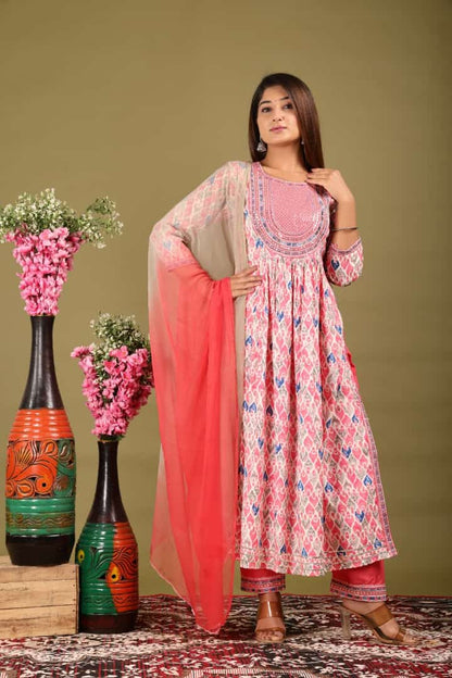 PROCION PRINT NAYRA CUT SUIT WITH DUPATTA