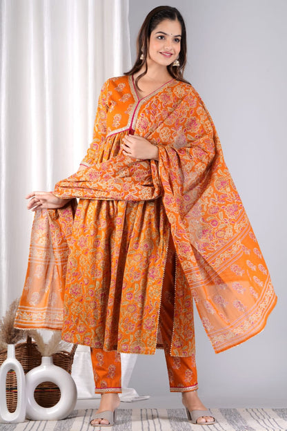 BEAUTIFUL JAAL PRINT SUIT WITH DUPATTA