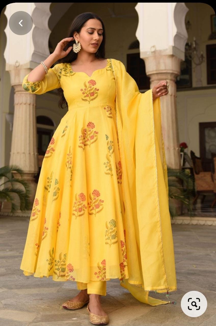 PREMIUM KOTA DORIYA GOWN SET