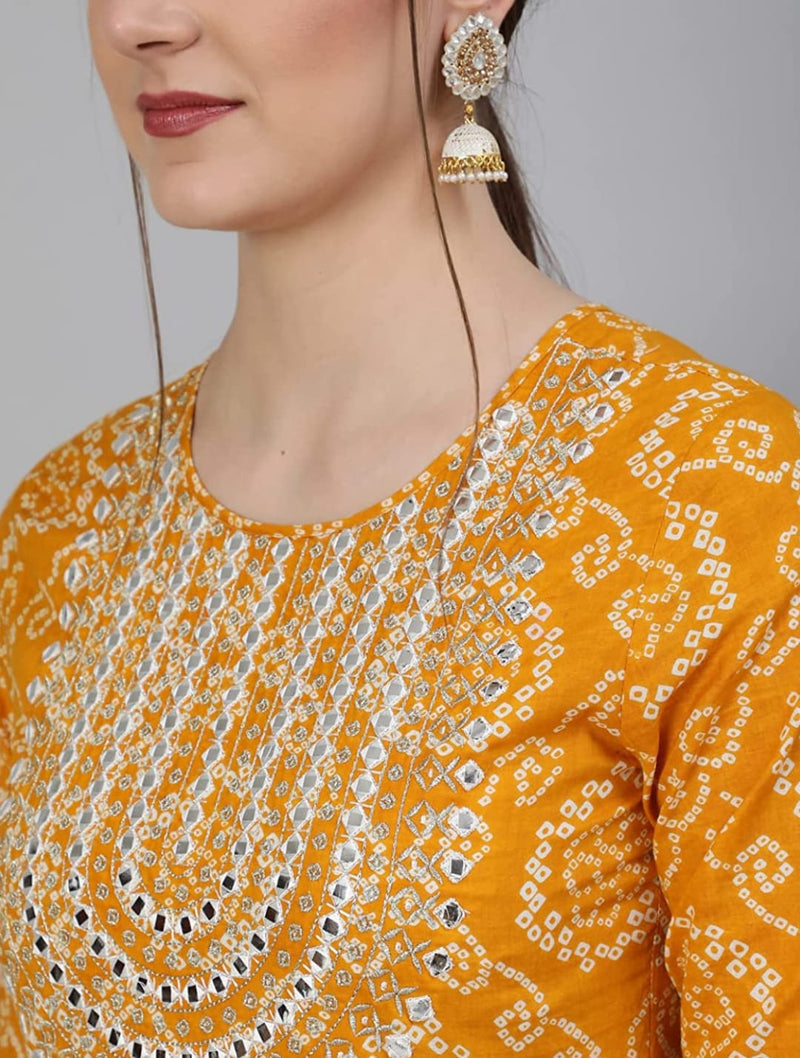 RED & YELLOW HEAVY EMBROIDERY SUIT WITH DUPATTA