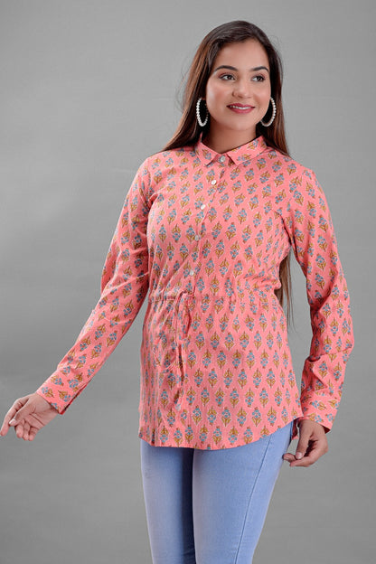 Ethnic Floral Printed Shirt