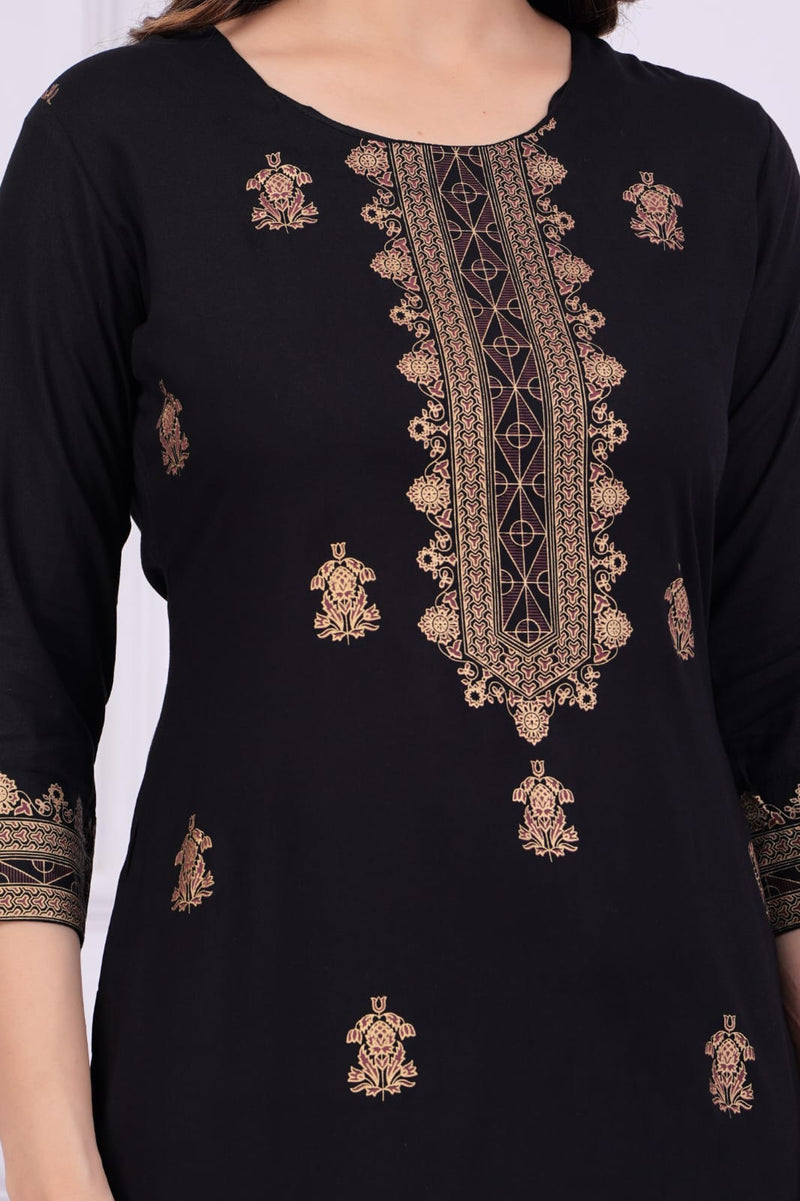 PREMIUM BLACK STARIGHT SUIT WITH DUPATTA