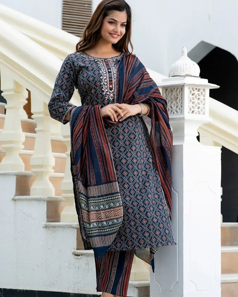 BEAUTIFUL PRINTED SUIT WITH DUPATTA