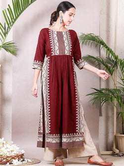 Red Stylish Kurti With Pant