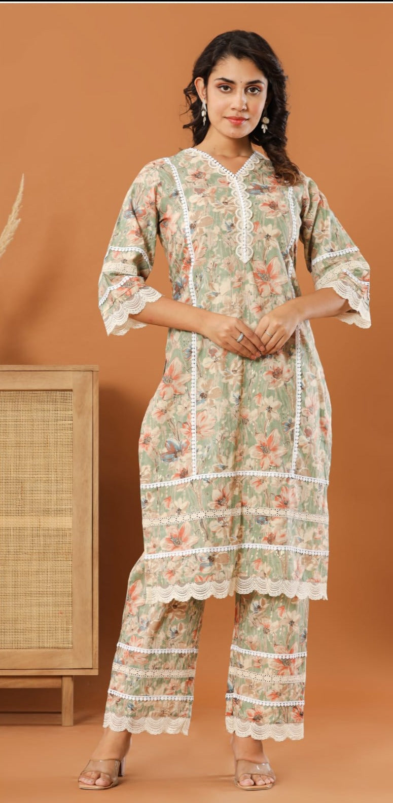 Beautiful Printed Floral Suit with Dupatta