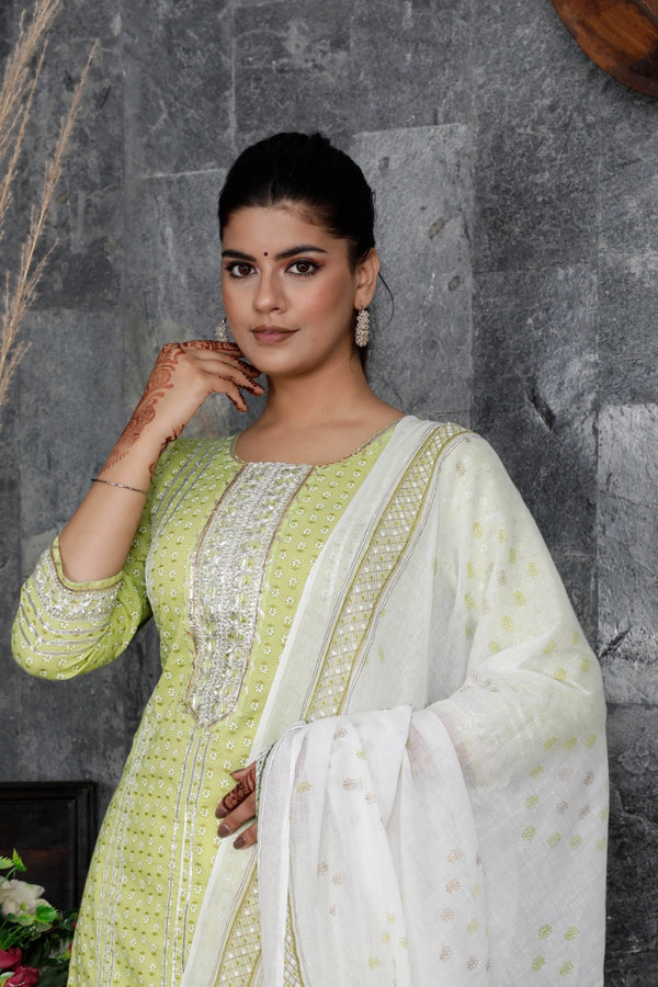 Designer Embroidery York Work Suit with Dupatta