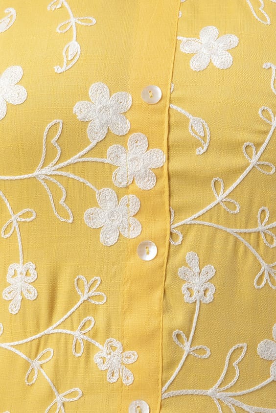 Yellow Embroidery Classic Suit with Dupatta