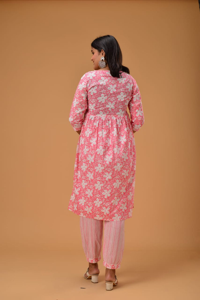 Aliya Embroidered Suit With Dupatta