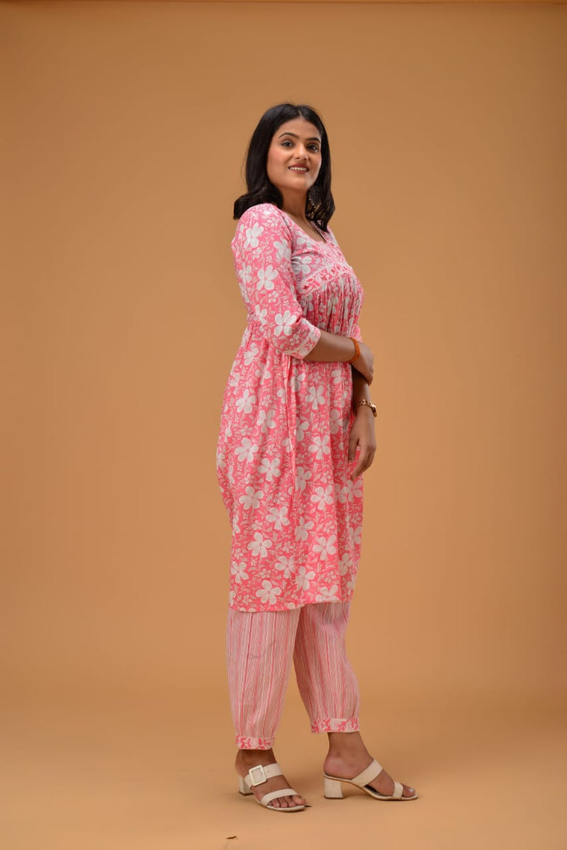 Aliya Embroidered Suit With Dupatta