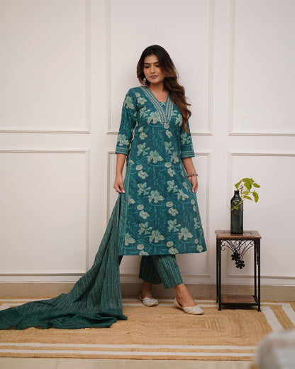 Elegant Malmal Suit With Dupatta