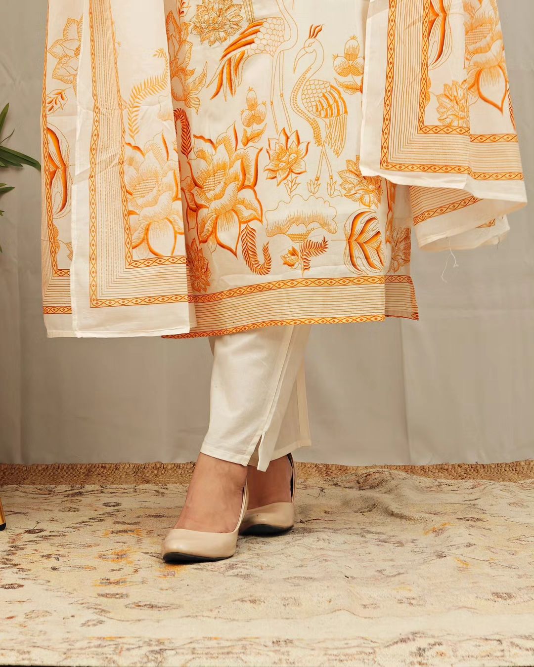 Beautiful Designer Embroidered Suit With Dupatta