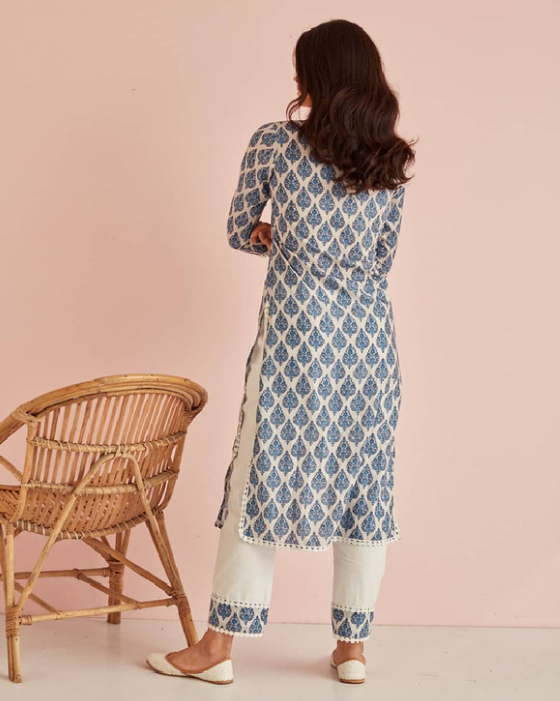 Classy Jaipuri Block Printed Suit With Dupatta