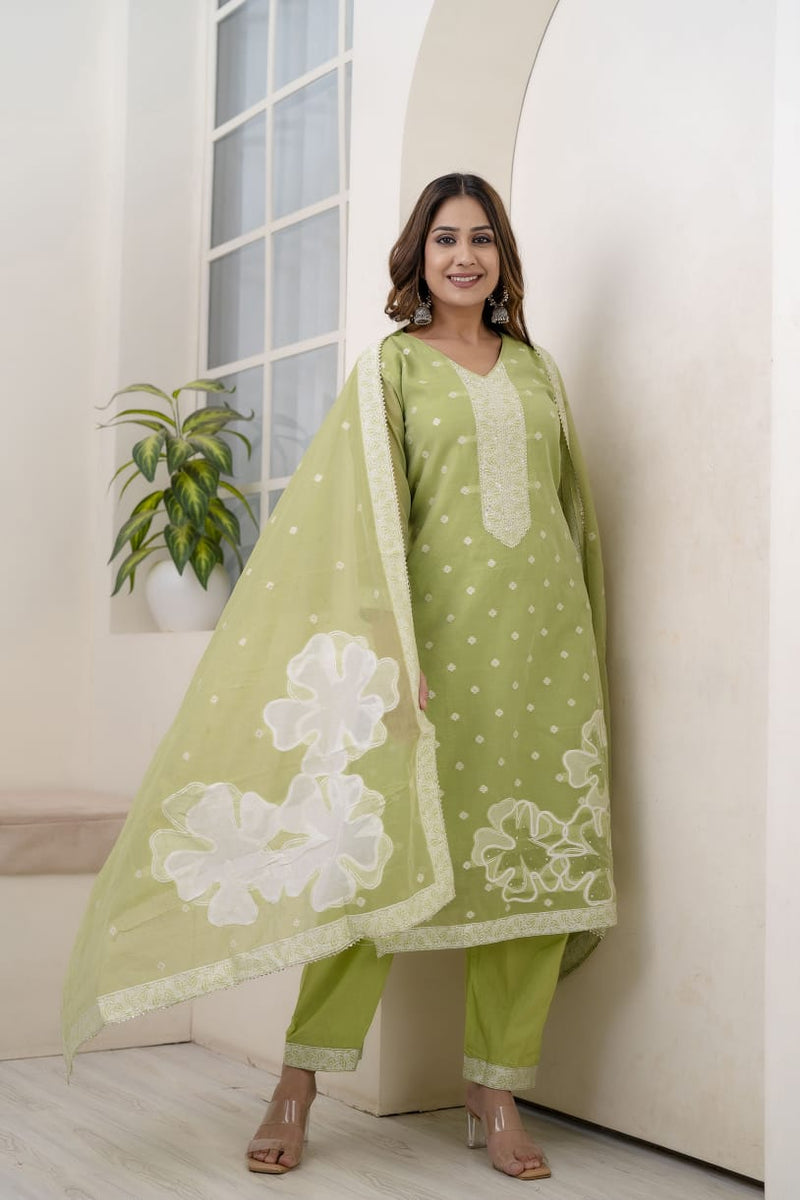 Designer Colorful Traditional Suit With Dupatta