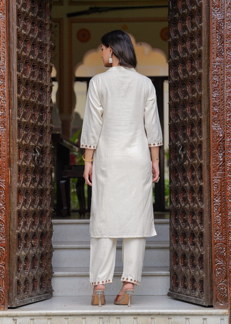 Designer white Traditional Suit With Dupatta