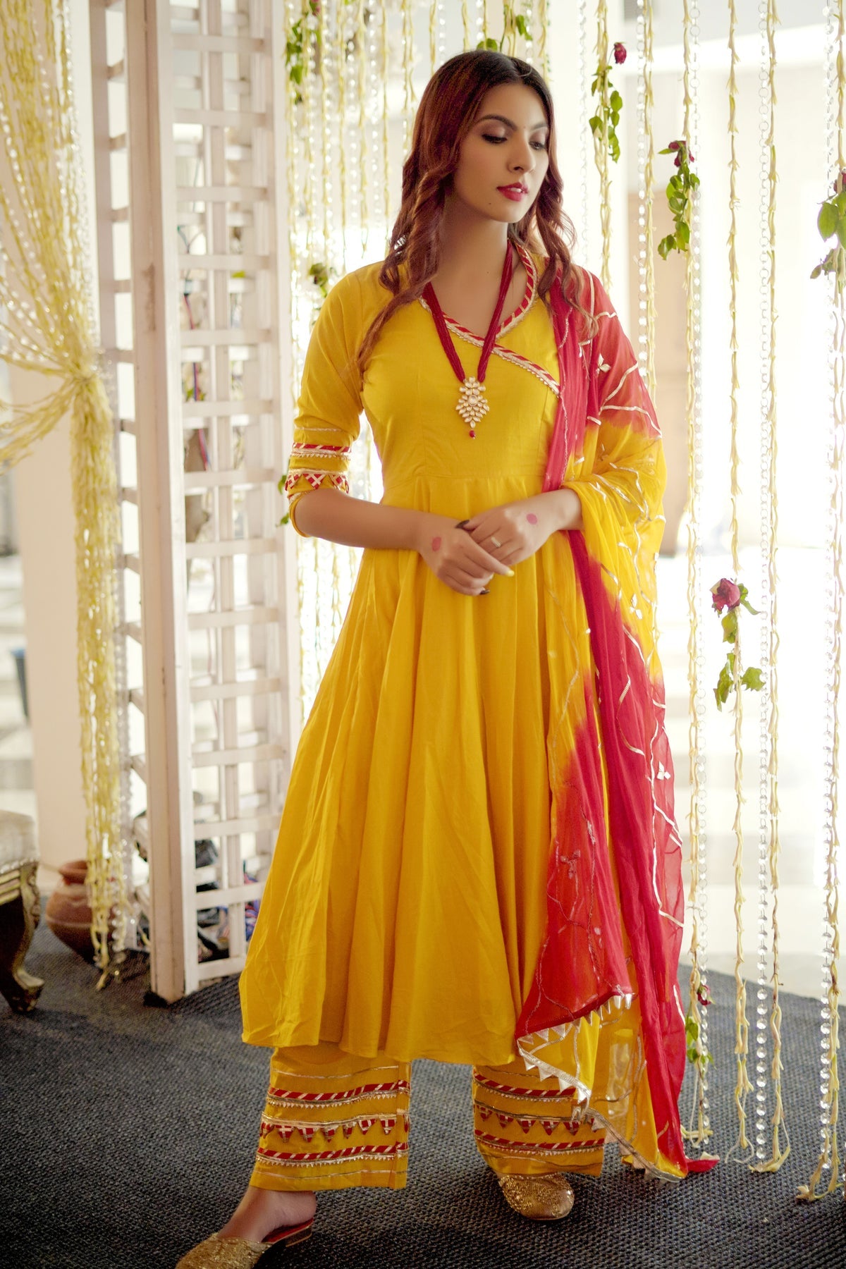 ROYAL YELLOW GOTAPATTI SUIT WITH DUPATTA