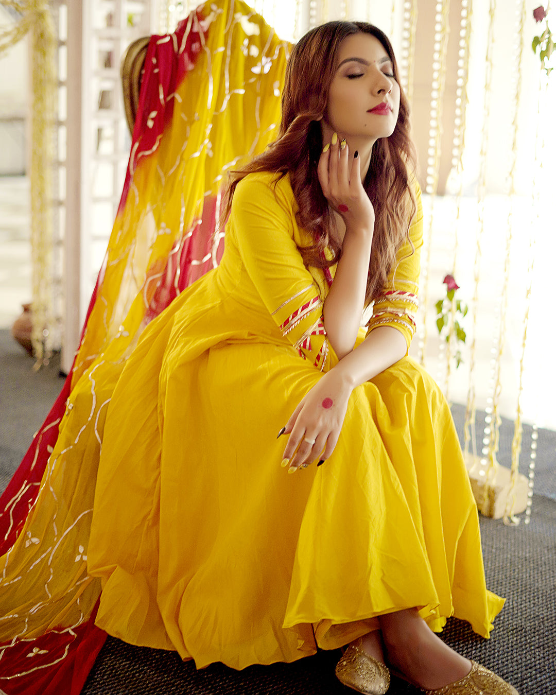 ROYAL YELLOW GOTAPATTI SUIT WITH DUPATTA