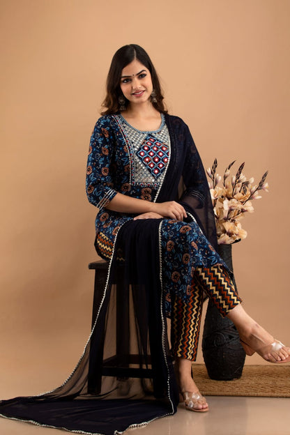 Designer Patola Suit With Dupatta