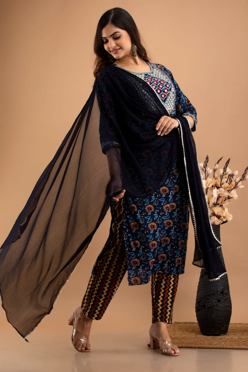 Designer Patola Suit With Dupatta