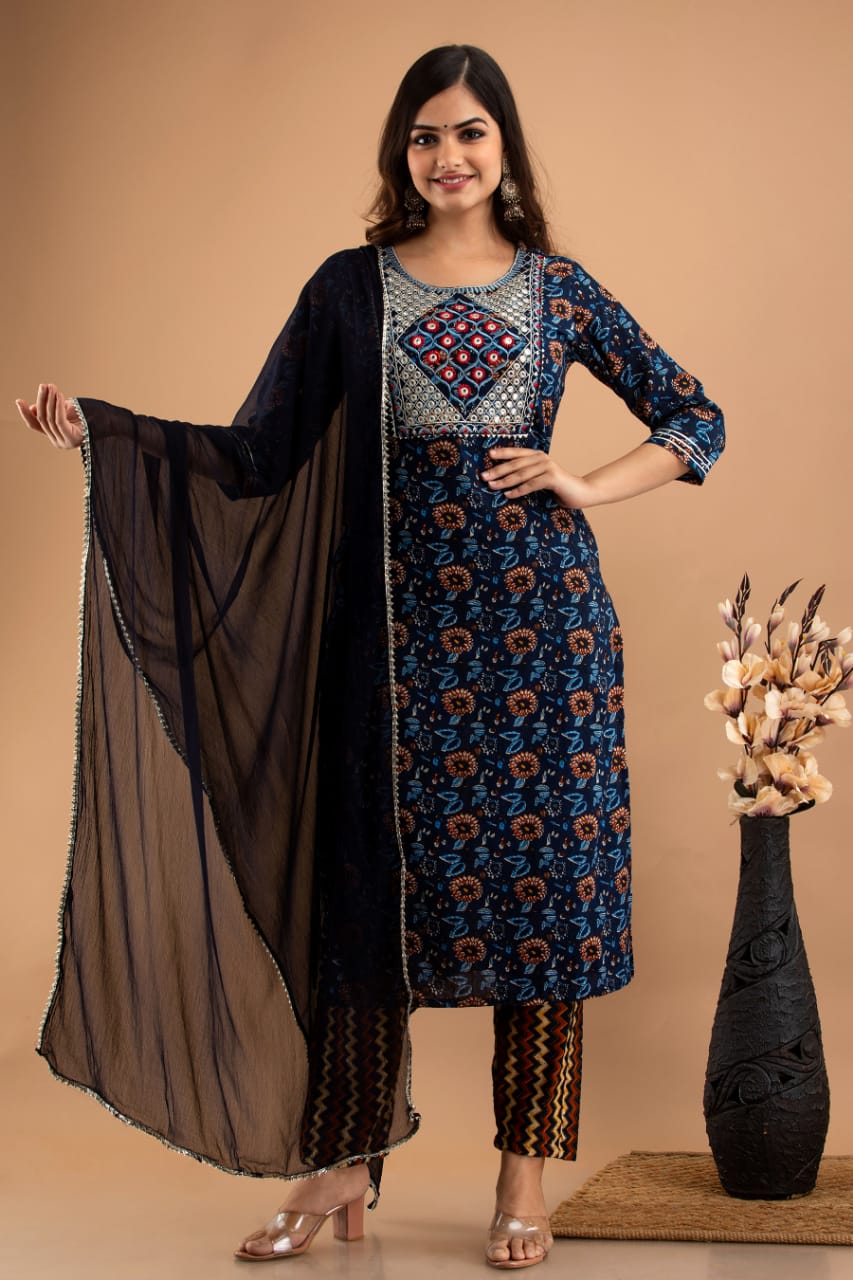 Designer Patola Suit With Dupatta