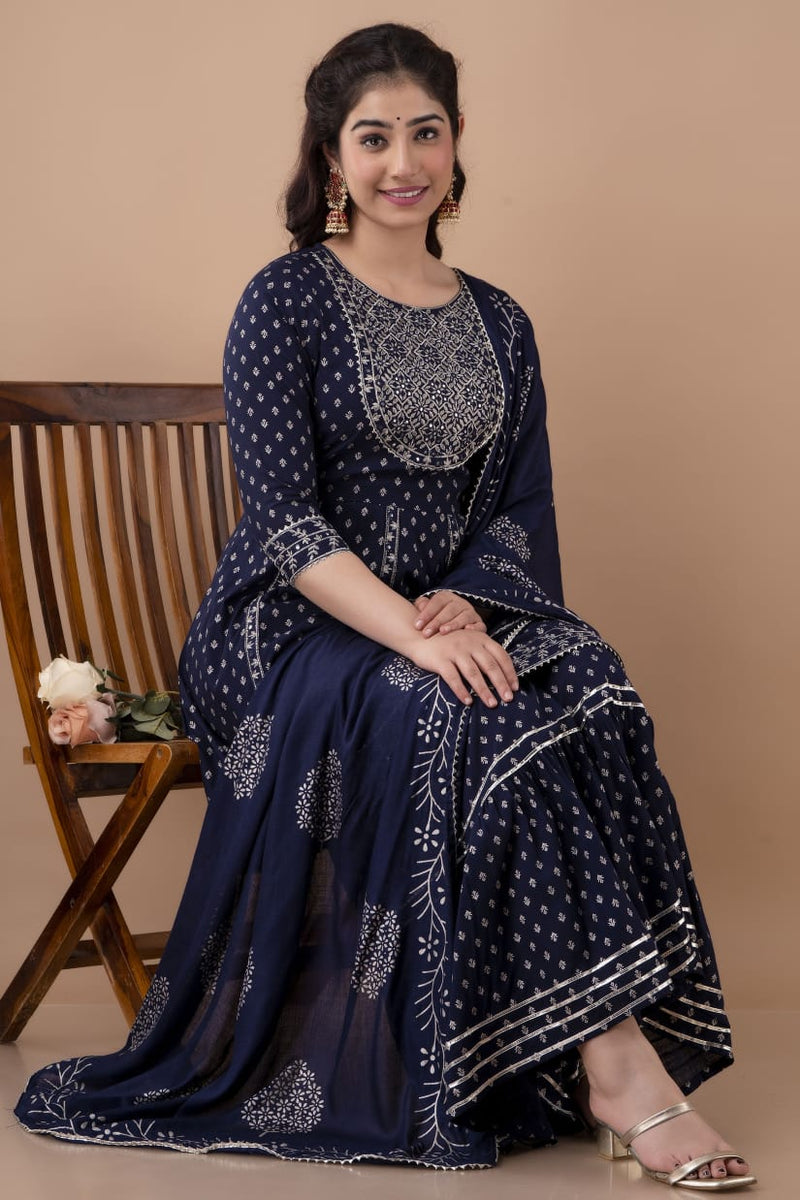 Premium Designer Rayon Suit With Dupatta