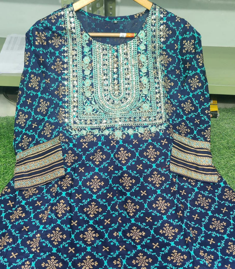 ANAARKALI STYLE KURTI SET WITH DUPATTA