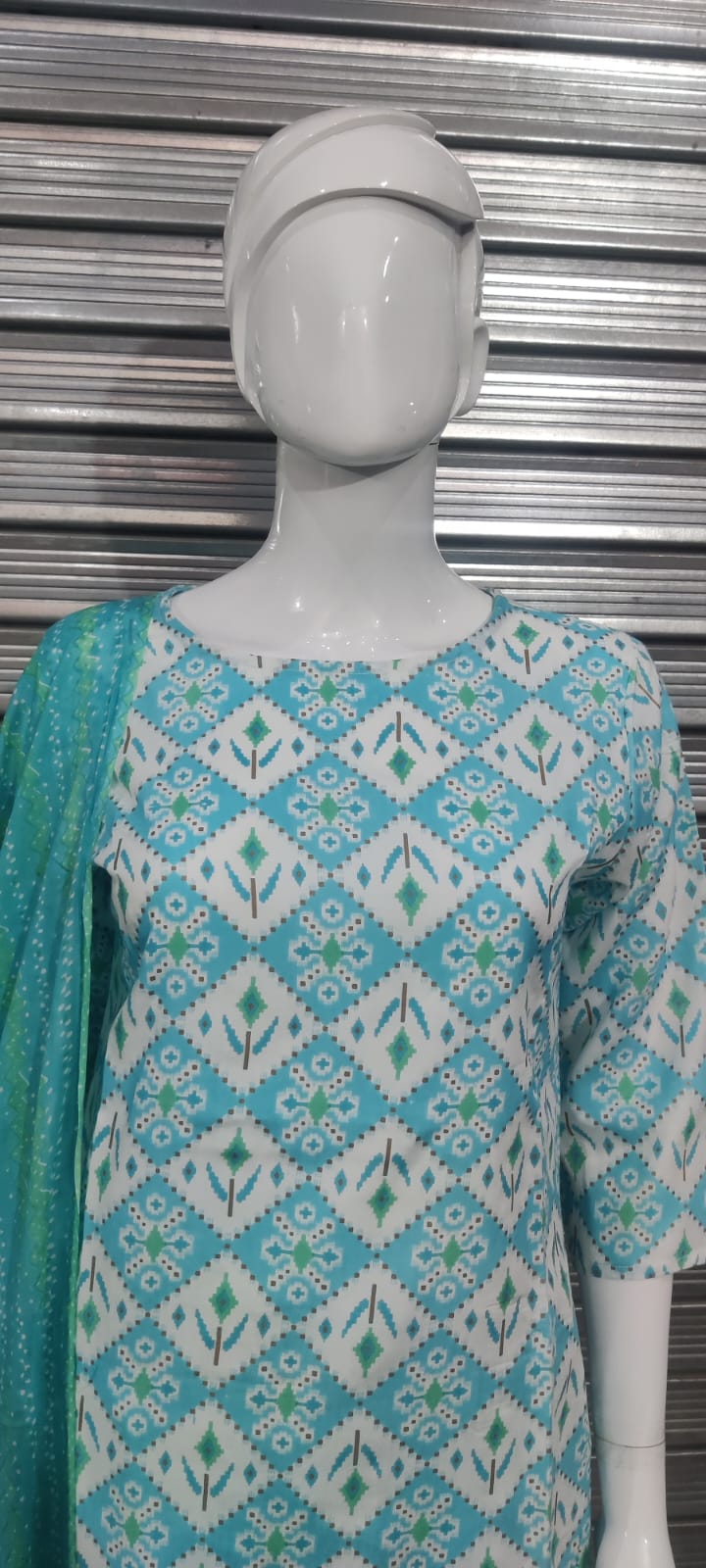 Beautiful  stitched kurta with cotton pant and dupatta