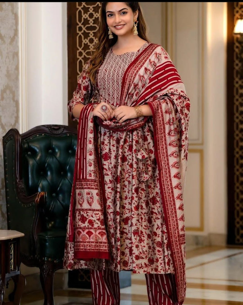 Beautiful Designer Aanarkali kurti with Dupatta