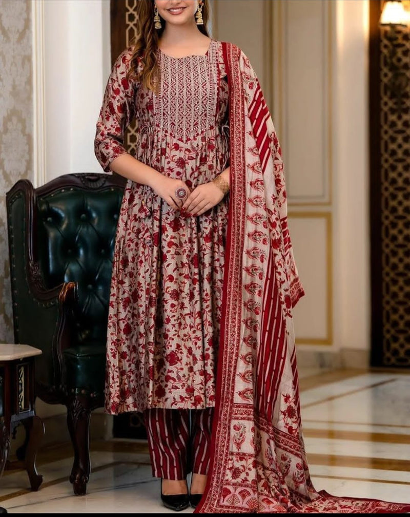 Beautiful Designer Aanarkali kurti with Dupatta