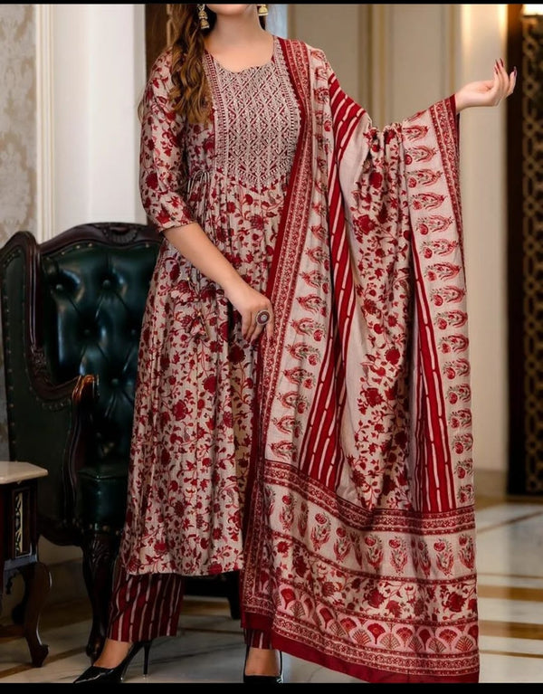 Beautiful Designer Aanarkali kurti with Dupatta