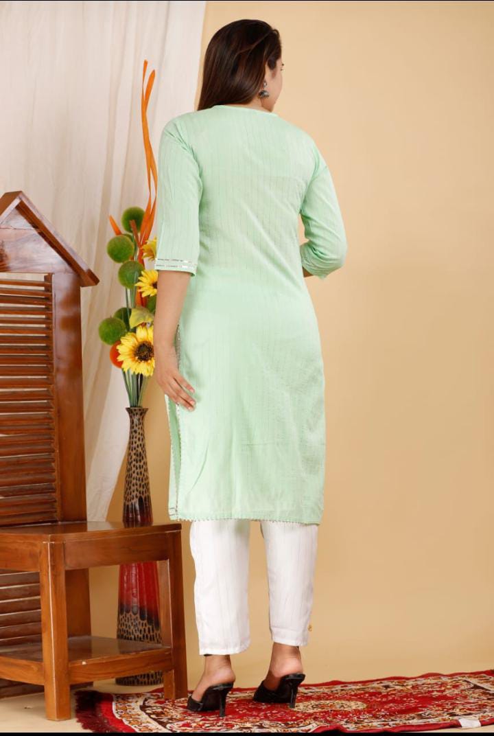 Beautiful Straight kurti Pant With Dupatta