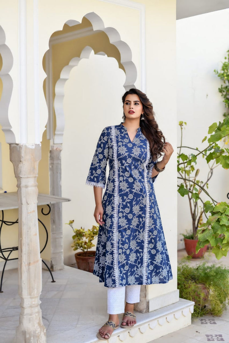 Beautiful blue Heavy Suit With Dupatta