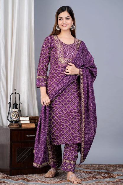 Beautiful Designer Kurti Set With Dupatta