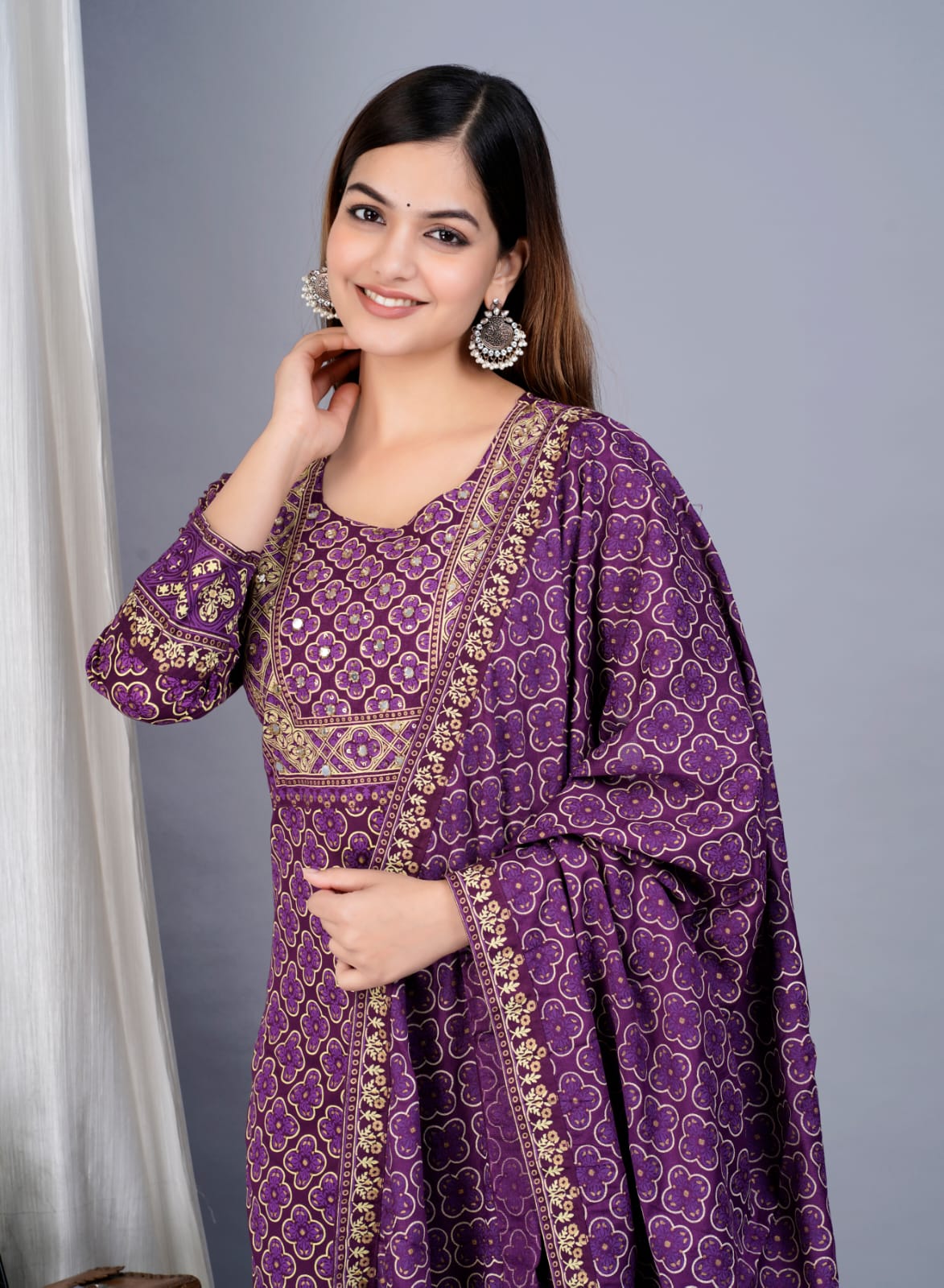 Beautiful Designer Kurti Set With Dupatta