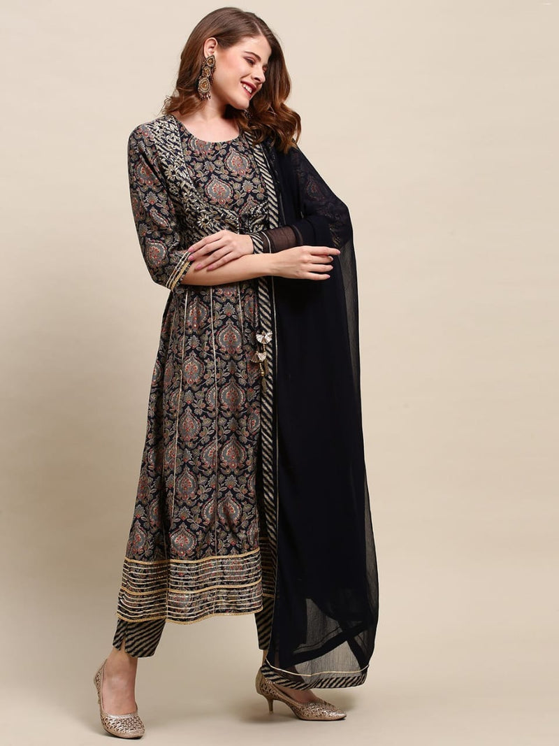 Beautiful Designer Aanarkali kurti with Dupatta