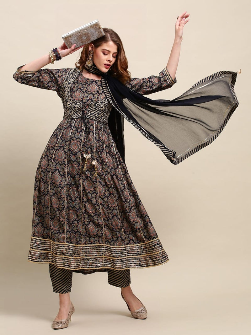 Beautiful Designer Aanarkali kurti with Dupatta