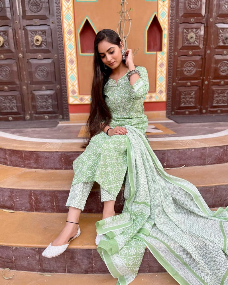 Beautiful  Pink Nayra Cut Kurti With Pant and Dupatta