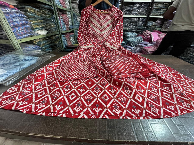 Beautiful Maroon Red Suit with Dupatta