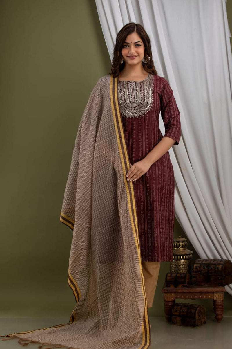 Premium Designer Suit With Dupatta