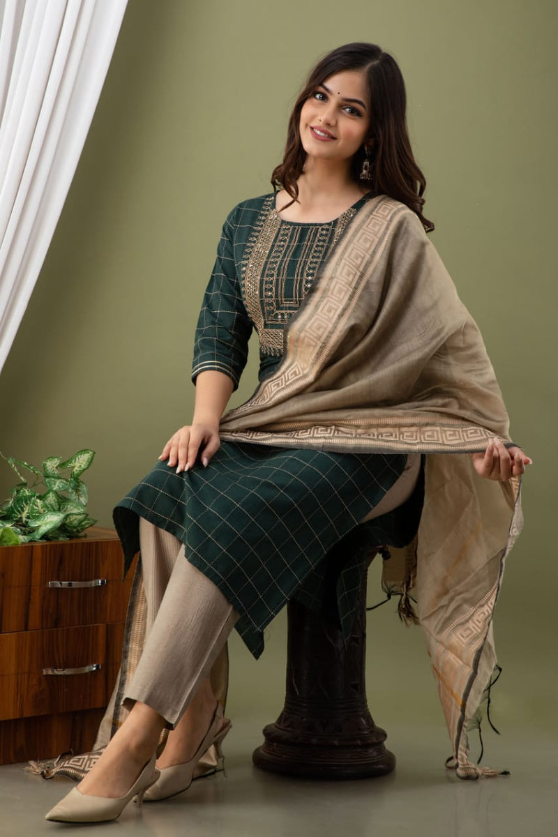 BEAUTIFUL EMBROIDERY KURTA WITH PANT