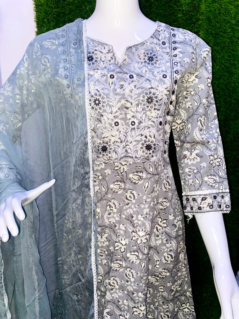 Beautiful Embroidery Heavy Suit With Dupatta