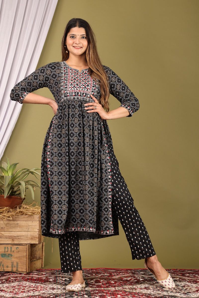 Beautiful Nayra Cut Kurti With Pant and Dupatta