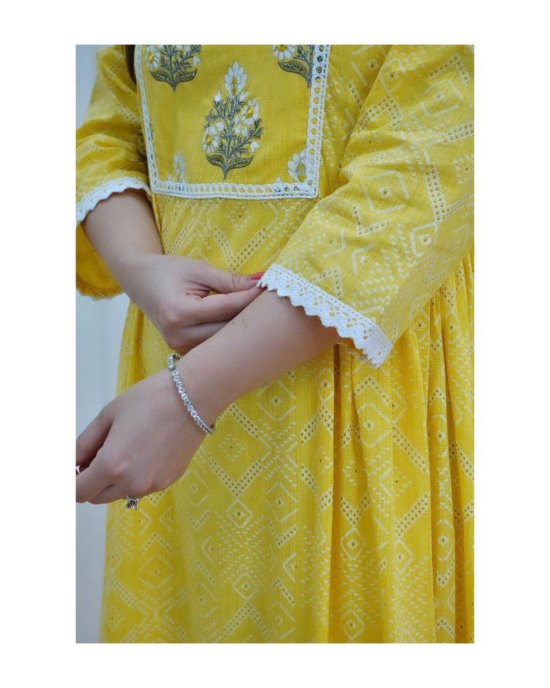 Designer Anarkali kurti with Pant