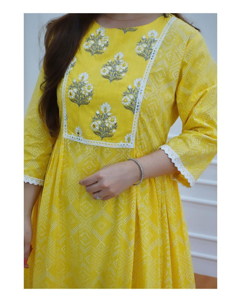 Designer Anarkali kurti with Pant